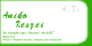 aniko keszei business card